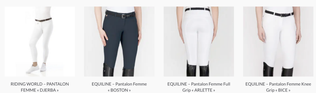 Collection pantalons equitation sellerie caval connect